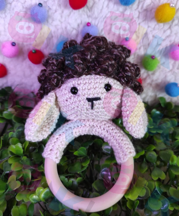 Sonajero Amigurumi Oveja Café